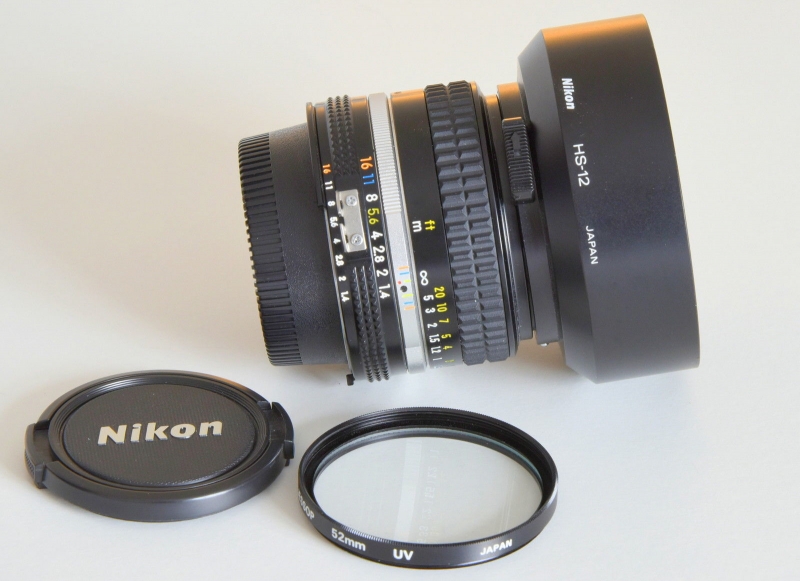 Nikon Nikkor 50mm f/1.4 AIS (BOXED) with filter & metal hood